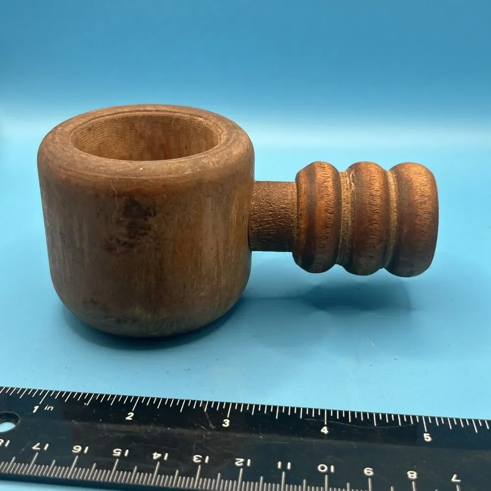 Wooden Vintage Nutcracker Screw Bowl Works Great 🇺🇸 USA